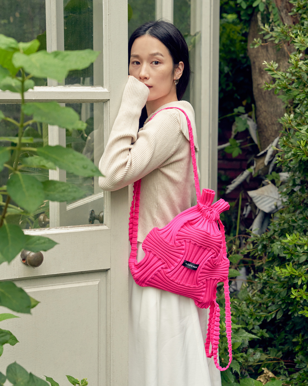 PLEATS MAMA - Bow BackPack (Pink)